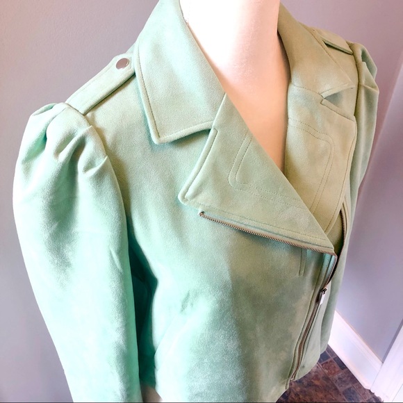 π lauren conrad moto jacket flirty green - Picture 3 of 8